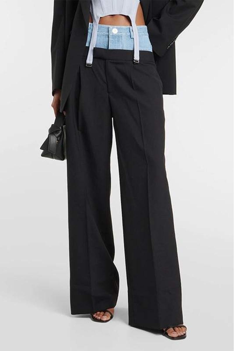 Carla Straight Denim Spliced waist