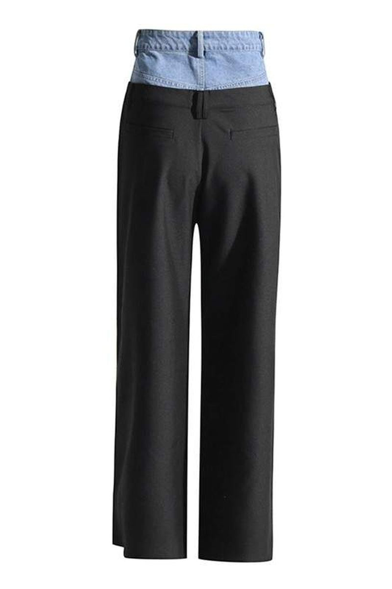Carla Straight Denim Spliced waist