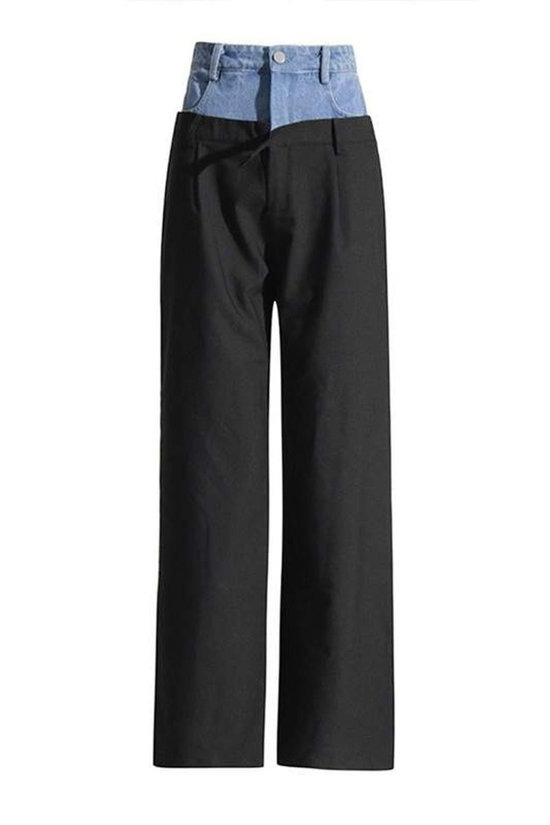 Carla Straight Denim Spliced waist