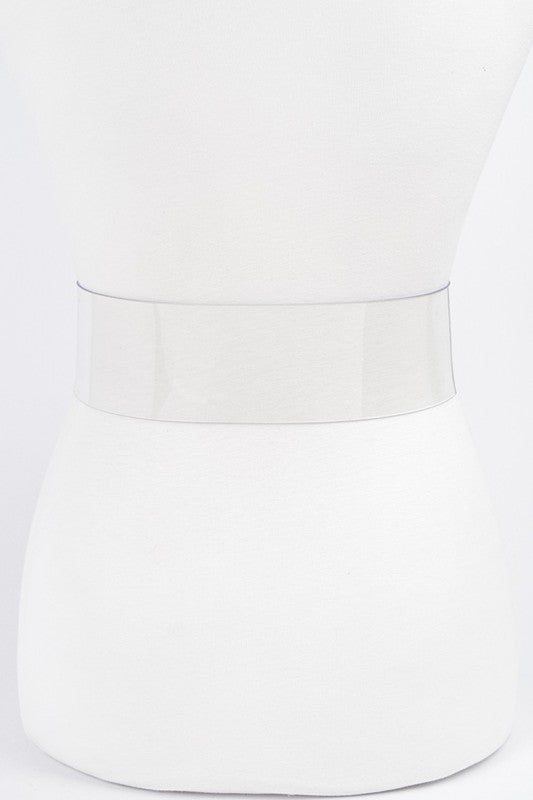Plus Size Simple Buckle Transparent Cleared Belt