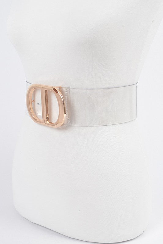 Plus Size Simple Buckle Transparent Cleared Belt