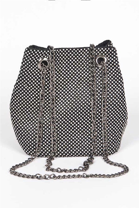 Vegas Rhinestone Mesh Convertible Swing Bag