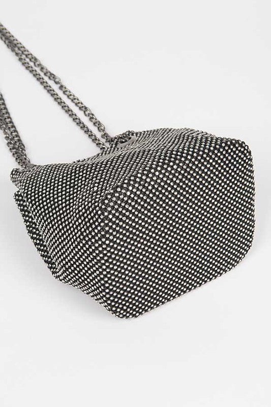 Vegas Rhinestone Mesh Convertible Swing Bag