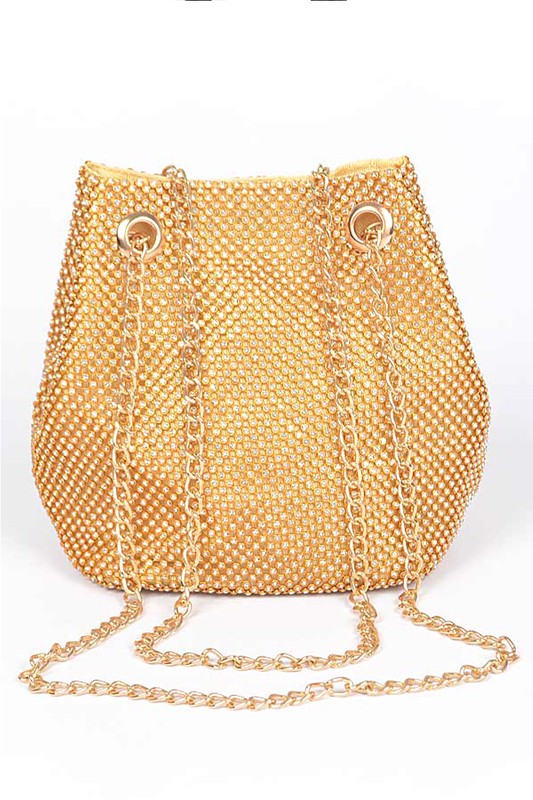 Vegas Rhinestone Mesh Convertible Swing Bag