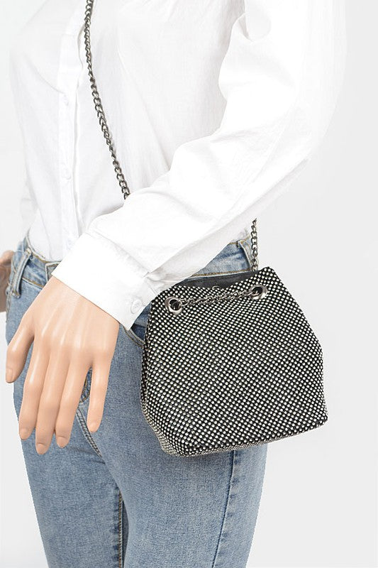 Vegas Rhinestone Mesh Convertible Swing Bag