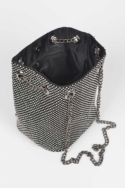 Vegas Rhinestone Mesh Convertible Swing Bag