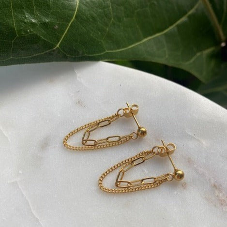 Noel Layered Chain Earrings