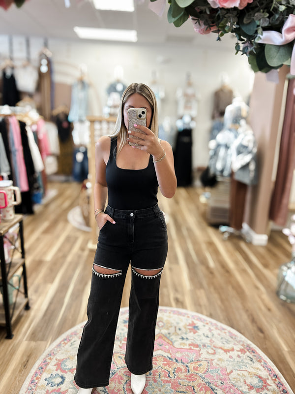 Dhalila Rhinestones Jeans