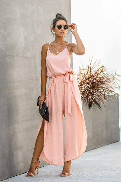 Anastasia Spaghetti Strap Wide Leg Jumpsuit